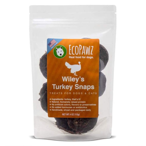 EcoPawz Wiley Turkey Snaps Dog Cat Treats 16oz - Poudre Pet & Feed Supply