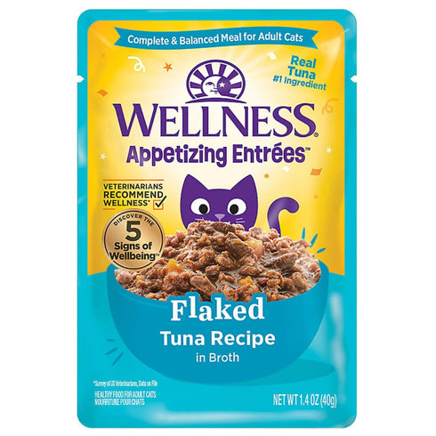 Wellness Appetizing Entrees Flaked Tuna Wet Cat Food 1.4oz Pouch - Poudre Pet & Feed Supply