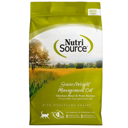 NutriSource Senior Weight Management Dry Cat Food 12lb - Poudre Pet & Feed Supply
