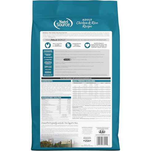 NutriSource Adult Chicken & Rice Recipe Dry Dog Food 12lb - Poudre Pet & Feed Supply 2