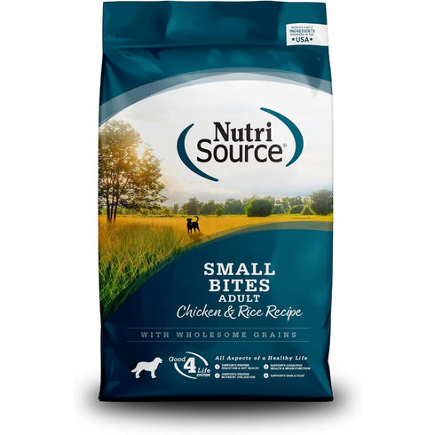 NutriSource Adult Small Bites Chicken Rice Dry Dog Food 12lb - Poudre Pet & Feed Supply