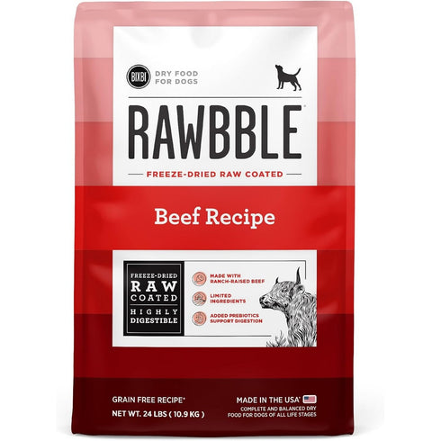 Bixbi Pet Rawbble Beef Dry Dog Food 24lb - Poudre Pet & Feed Supply