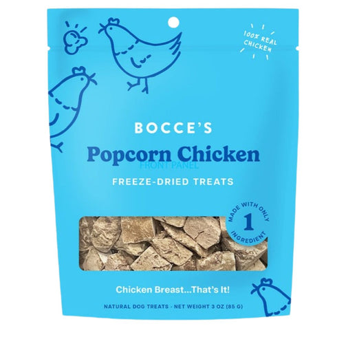 Bocce's Popcorn Chicken Freeze-Dried Dog Treats 3oz - Poudre Pet & Feed Supply