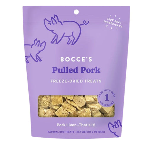 Bocce's Pulled Pork Freeze-Dried Dog Treats 3oz - Poudre Pet & Feed Supply