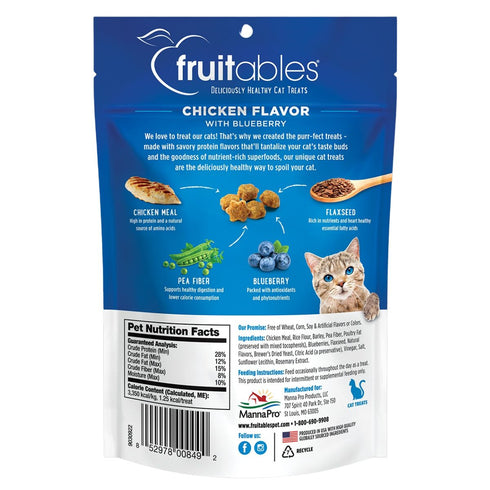 Fruitables Chicken Blueberry Cat Treats 2.5oz - Poudre Pet & Feed Supply 2