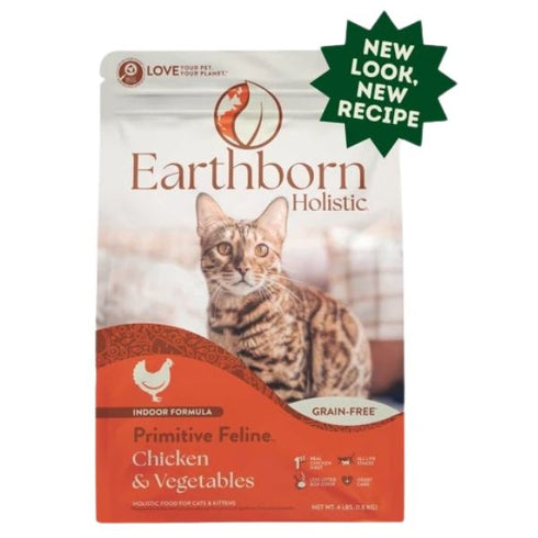 EarthBorn Primitive Feline Grain Free Dry Cat Food 4lb - Poudre Pet & Feed Supply
