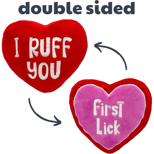 Huxley & Kent First Lick Heart Dog Toy (Double-Sided) Small Toy - Poudre Pet & Feed Supply 2