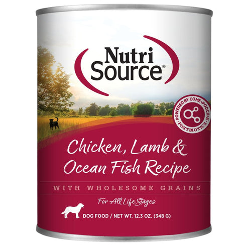 NutriSource Chicken Lamb & Ocean Fish Healthy Wet Dog Food 12.3oz - Poudre Pet & Feed Supply