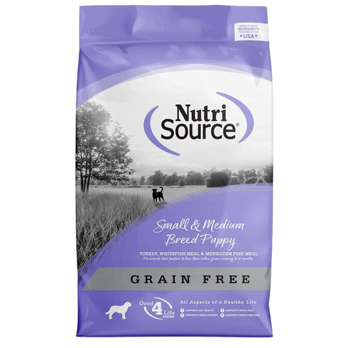 NutriSource Small & Medium Breed Puppy Grain Free Dry Dog Food 12lb - Poudre Pet & Feed Supply