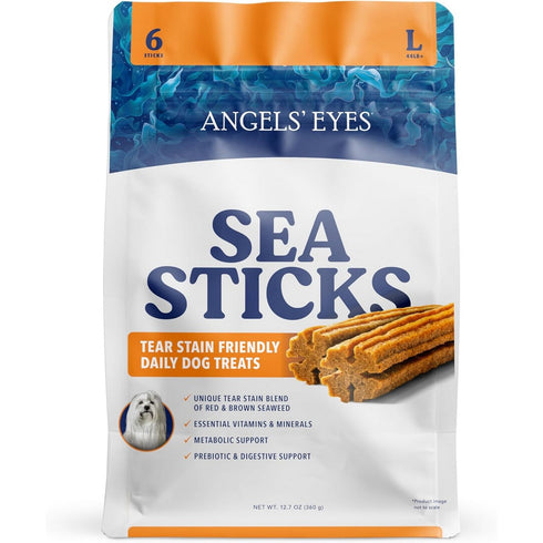 Angels' Eyes Sea Sticks Tear Stain Friendly Treat Large 6 Pack - Poudre Pet & Feed Supply