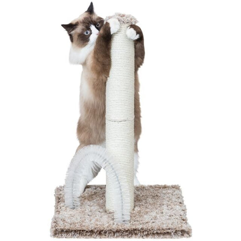 Trixie Cat Lola Scratching Post with Brush Brown - Poudre Pet & Feed Supply 3