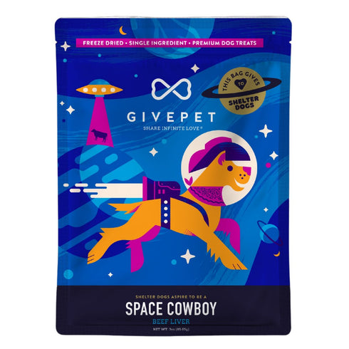 GivePet Freeze Dried Grain Free Space Cowboy Dog Treats 3oz - Poudre Pet & Feed Supply
