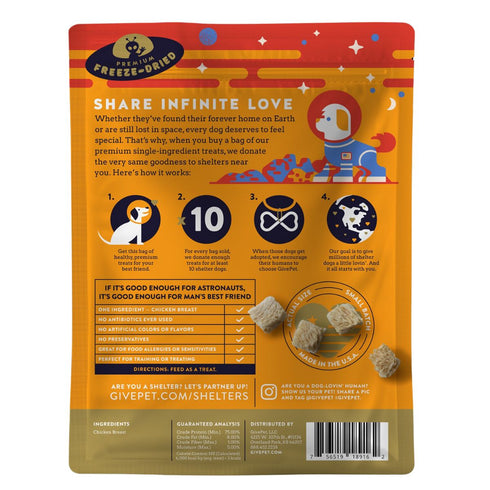 GivePet Freeze Dried Grain Free Mars Rover Dog Treats 3oz - Poudre Pet & Feed Supply 2