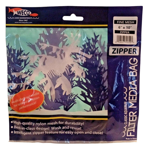 Weco Products Fine Mesh Zipper Filter Media Bag 6"x10" - Poudre Pet & Feed Supply