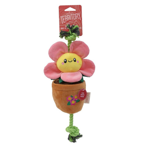 Territory Pink Flower Treat & Tug Dog Toy - Poudre Pet & Feed Supply 5