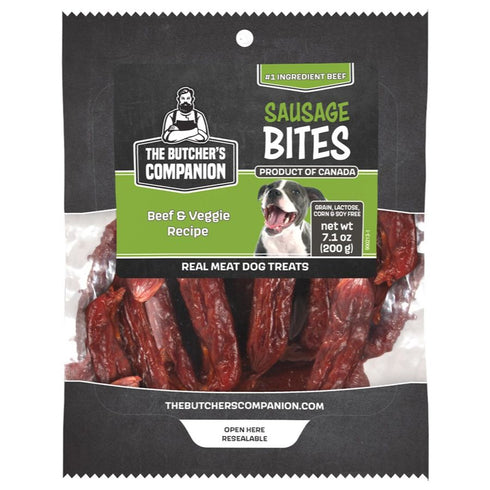 The Butcher's Companion Beef & Veggie Recipe Sausage Dog Treats 5.3oz - Poudre Pet & Feed Supply