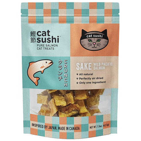 Cat Sushi Sake Wild Salmon Crunchy Cat Treats 1.5oz - Poudre Pet & Feed Supply