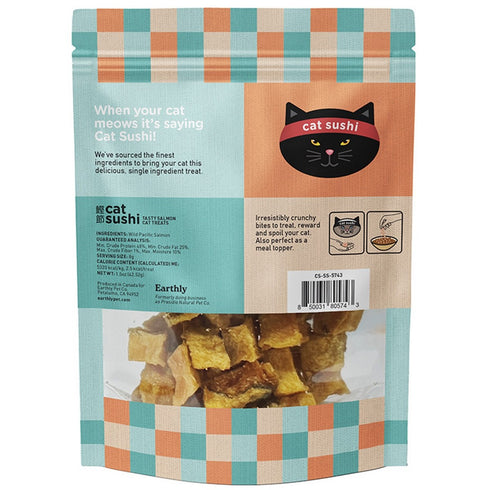 Cat Sushi Sake Wild Salmon Crunchy Cat Treats 1.5oz - Poudre Pet & Feed Supply 2