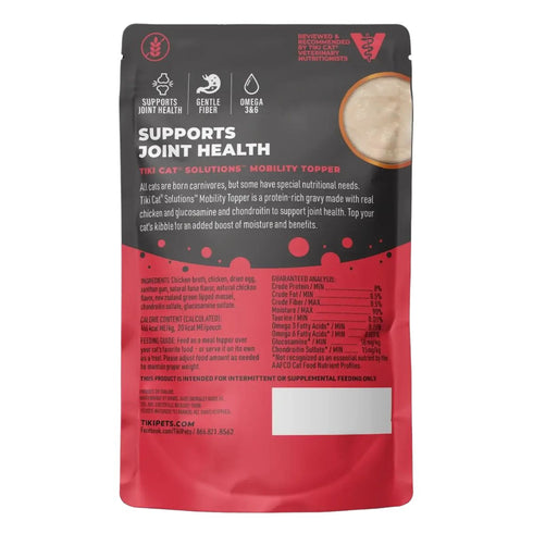Tiki Cat Solutions Mobility Topper Chicken Recipe In Broth Wet Cat Food 1.5oz - Poudre Pet & Feed Supply 2