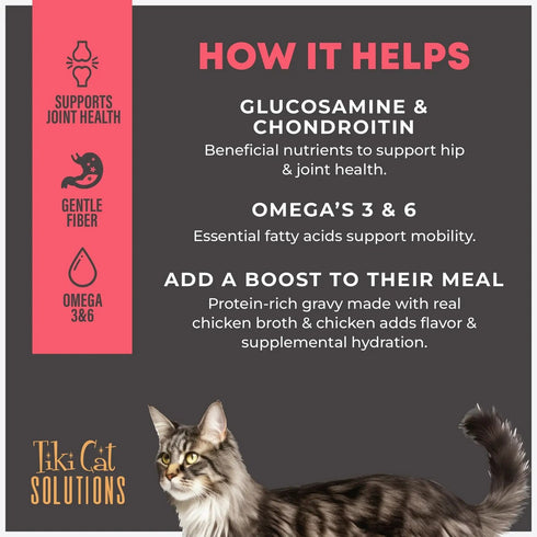Tiki Cat Solutions Mobility Topper Chicken Recipe In Broth Wet Cat Food 1.5oz - Poudre Pet & Feed Supply 4