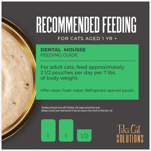 Tiki Cat Solutions Dental Mousse Chicken Recipe in Broth Wet Cat Food 2.4oz - Poudre Pet & Feed Supply 5