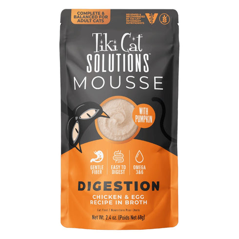 Tiki Cat Solutions Digestion Chicken & Egg Wet Cat Food 2.4oz - Poudre Pet & Feed Supply