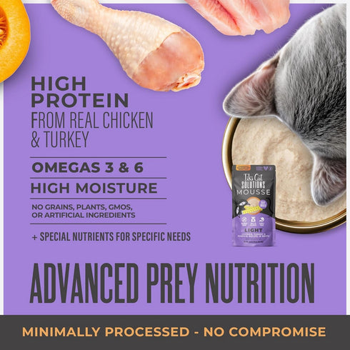 Tiki Cat Solutions Light Chicken Turkey Pumpkin Recipe In Broth Wet Cat Food 2.4oz - Poudre Pet & Feed Supply 5