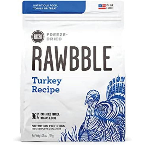 Bixbi Pet Rawbble Freeze-Dried Turkey Raw Dog Food 26oz - Poudre Pet & Feed Supply