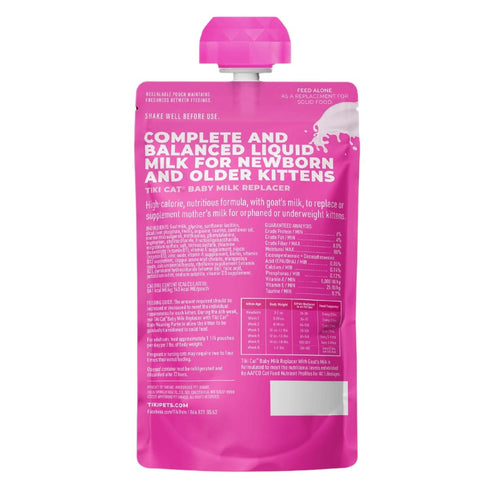 Tiki Cat Baby Milk Replacer with Goat's Milk Wet Cat Food 6oz - Poudre Pet & Feed Supply 2