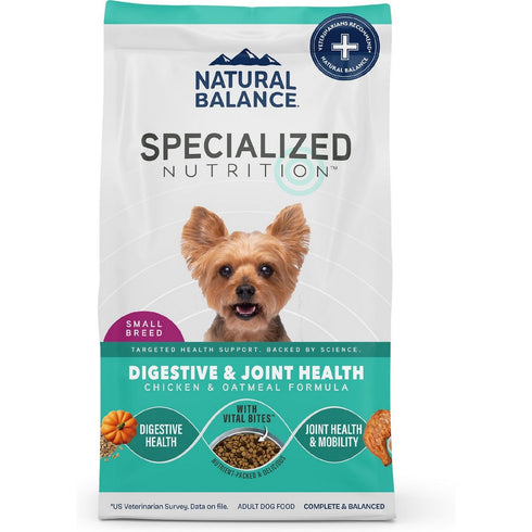 Natural Balance Small Breed Digestive & Joint Health Chicken & Oatmeal Dry Dog Food 12lb - Poudre Pet & Feed Supply