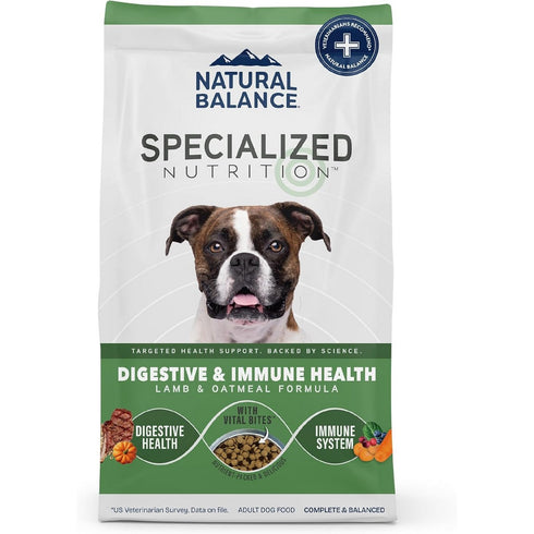 Natural Balance Digestive & Immune Health Lamb & Oatmeal Dry Dog Food 3.5lb - Poudre Pet & Feed Supply