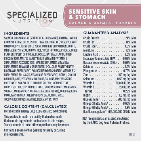 Natural Balance Sensitive Skin & Stomach Salmon & Oatmeal Dry Dog Food 3.5lb - Poudre Pet & Feed Supply 4