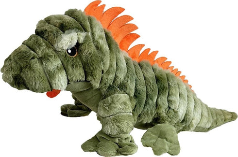 Petlou Zoo Friends Iguana Squeaky Plush Dog Toy, Green, 26-in