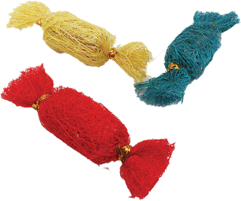 A&E Nibbles Loofah Candies Small Mammal Toy