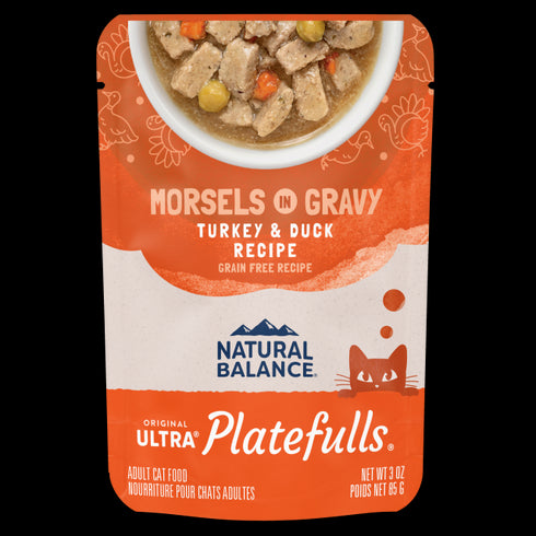 Natural Balance Platefulls Indoor Wet Cat Food - Turkey & Duck - 3oz Pouch