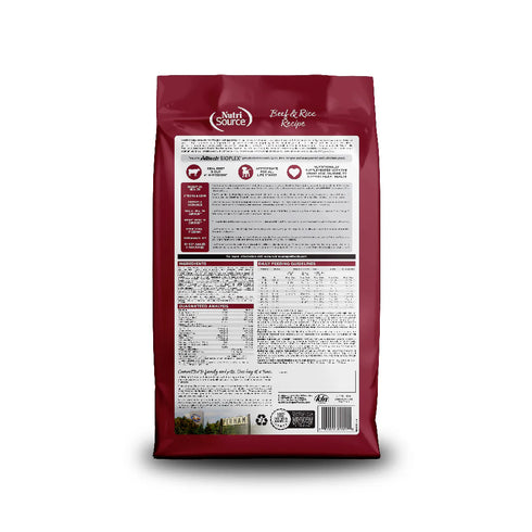 NutriSource Dry Dog Food - Beef & Rice - 12lb Bag