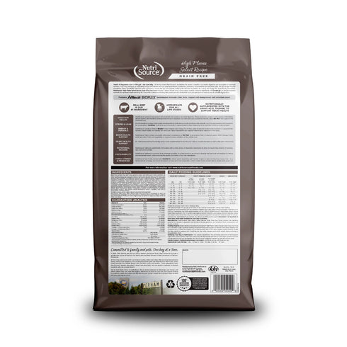 NutriSource Grain Free Dry Dog Food - High Plains Select - 4lb Bag