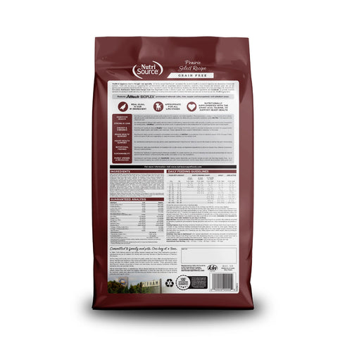 NutriSource Grain Free Dry Dog Food - Prairie Select - 26lb Bag