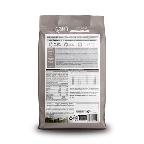 NutriSource Senior Grain Free Dry Dog Food - Turkey & Fish - 26lb Bag