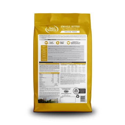 NutriSource Small Bites Grain Free Dry Dog Food - High Plains Select - 4lb Bag