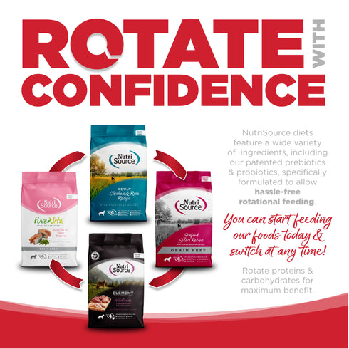 NutriSource Wholesome Grains Large Breed Dry Dog Food - Beef & Rice Recipe - 26lb Bag