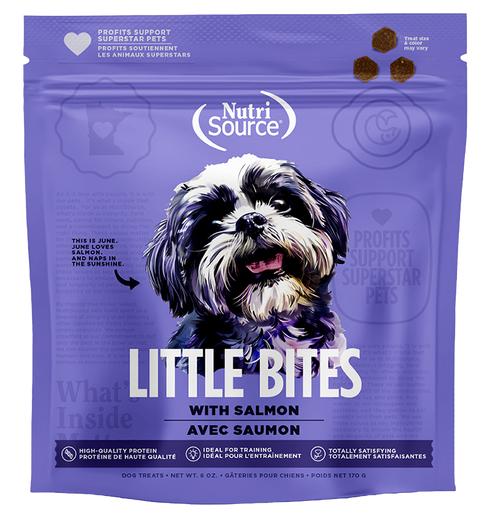 NutriSource Little Bites Soft Dog Treats - Salmon - 6oz Pouch
