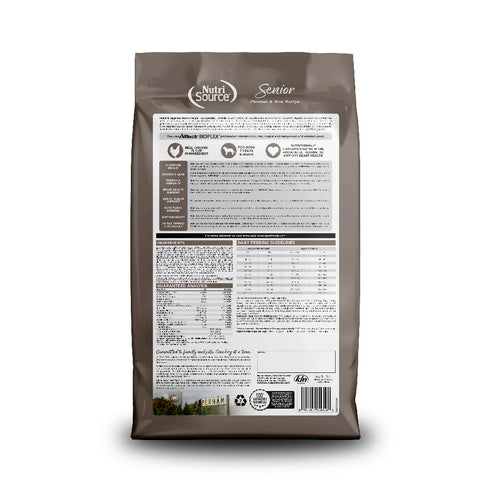 NutriSource Senior Dry Dog Food - Chicken & Rice - 26lb Bag
