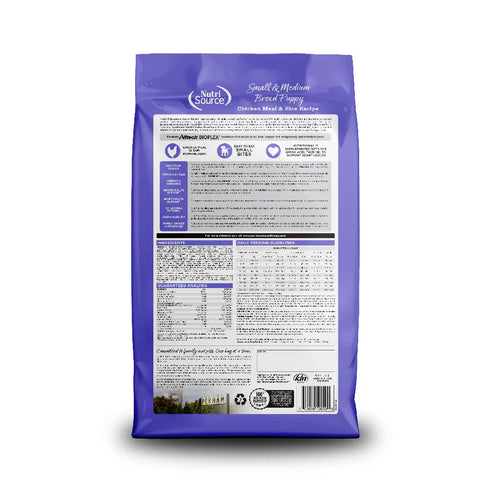 NutriSource Small & Medium Puppy Dry Dog Food - Chicken & Rice - 26lb Bag