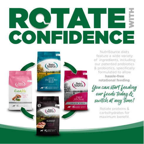 NutriSource Turkey & Rice Healthy Dry Dog Food 4lb Bag