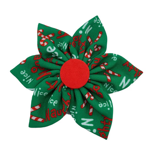 Huxley & Kent Holiday Pinwheel Pet Bow Tie - Small - Naughty & Nice