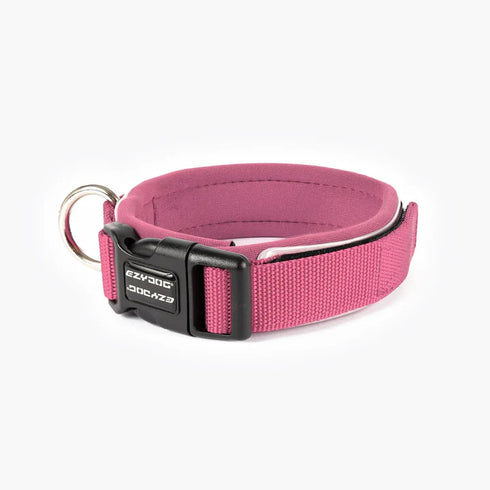 EZYDOG Neo Classic Dog Collar - Small 13.5-15" x 1 1/3" x 3/4" - Pink