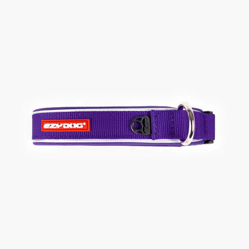 EZYDOG Neo Classic Dog Collar - Small 13.5-15" x 1 1/3" x 3/4" - Purple