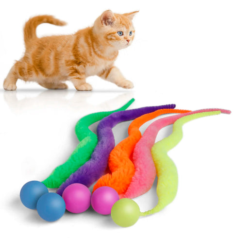 Amazing Pet Neon Glow Worms Cat Toy