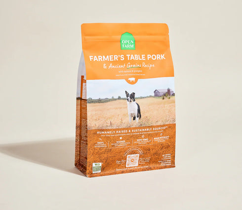 Open Farm Ancient Grains Dry Dog Food - Farmer's Table Pork & Ancient Grains - 4lb Bag